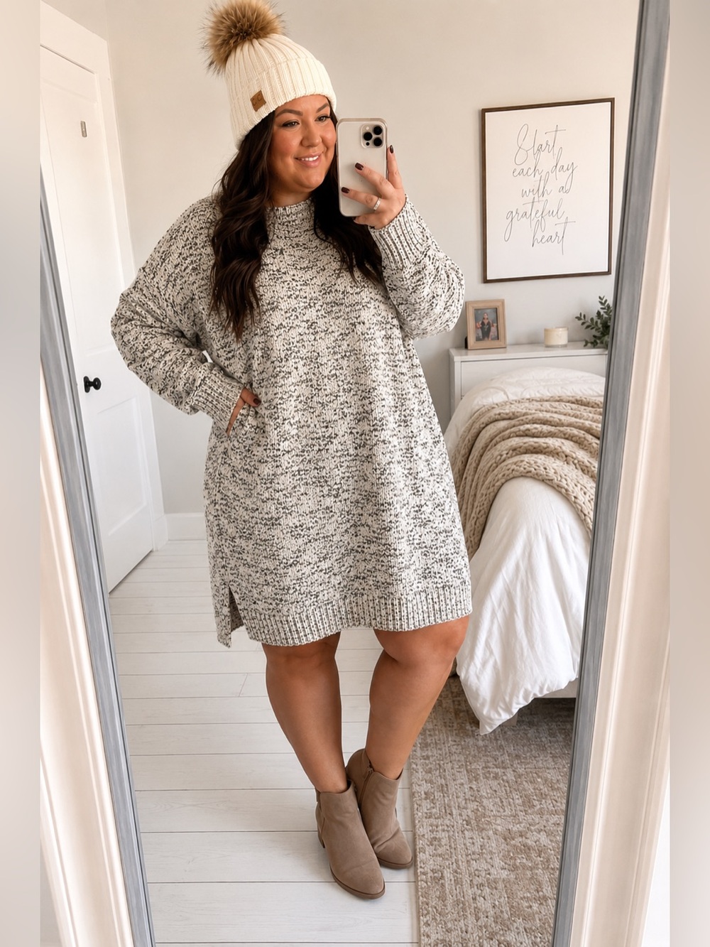 MAURICES Popcorn Knit Fuzzy Sweater Dress Size XL